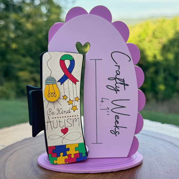 Be Kind Autism 4” Hair Clip