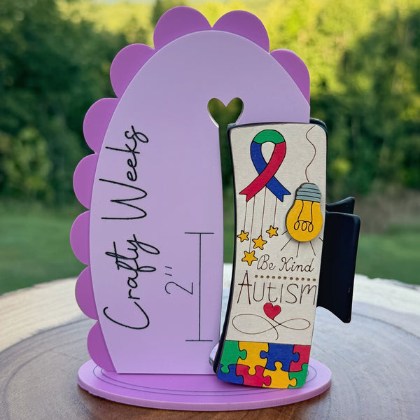 Be Kind Autism 4” Hair Clip