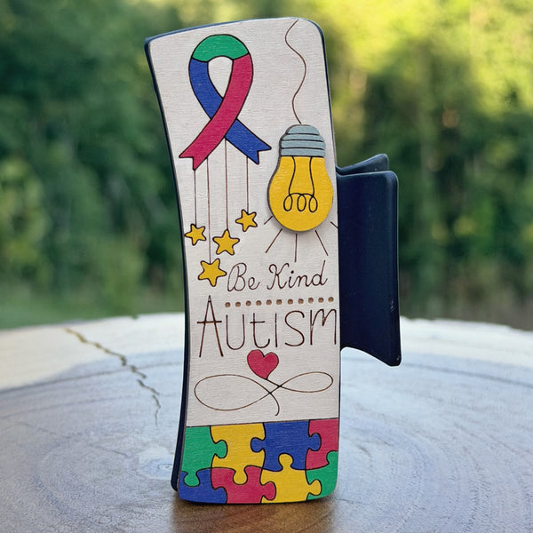 Be Kind Autism 4” Hair Clip