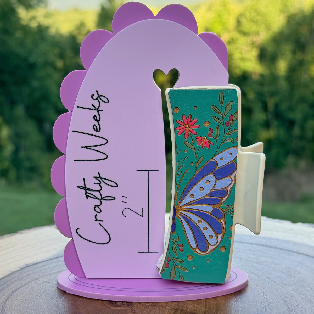 Teal Butterfly 4” Hair Clip
