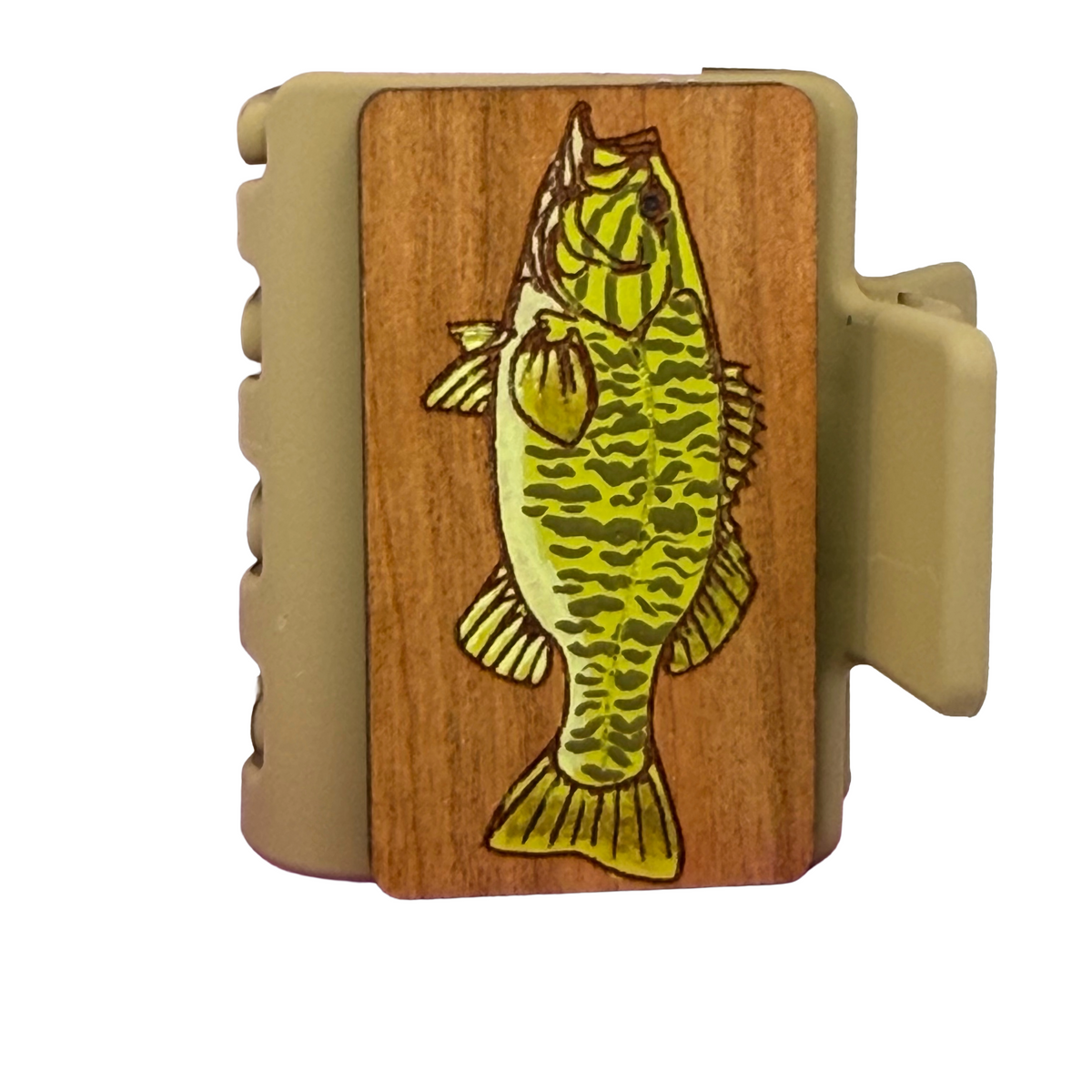Smallmouth Bass Hairclips 2” Light Green Tan Clip