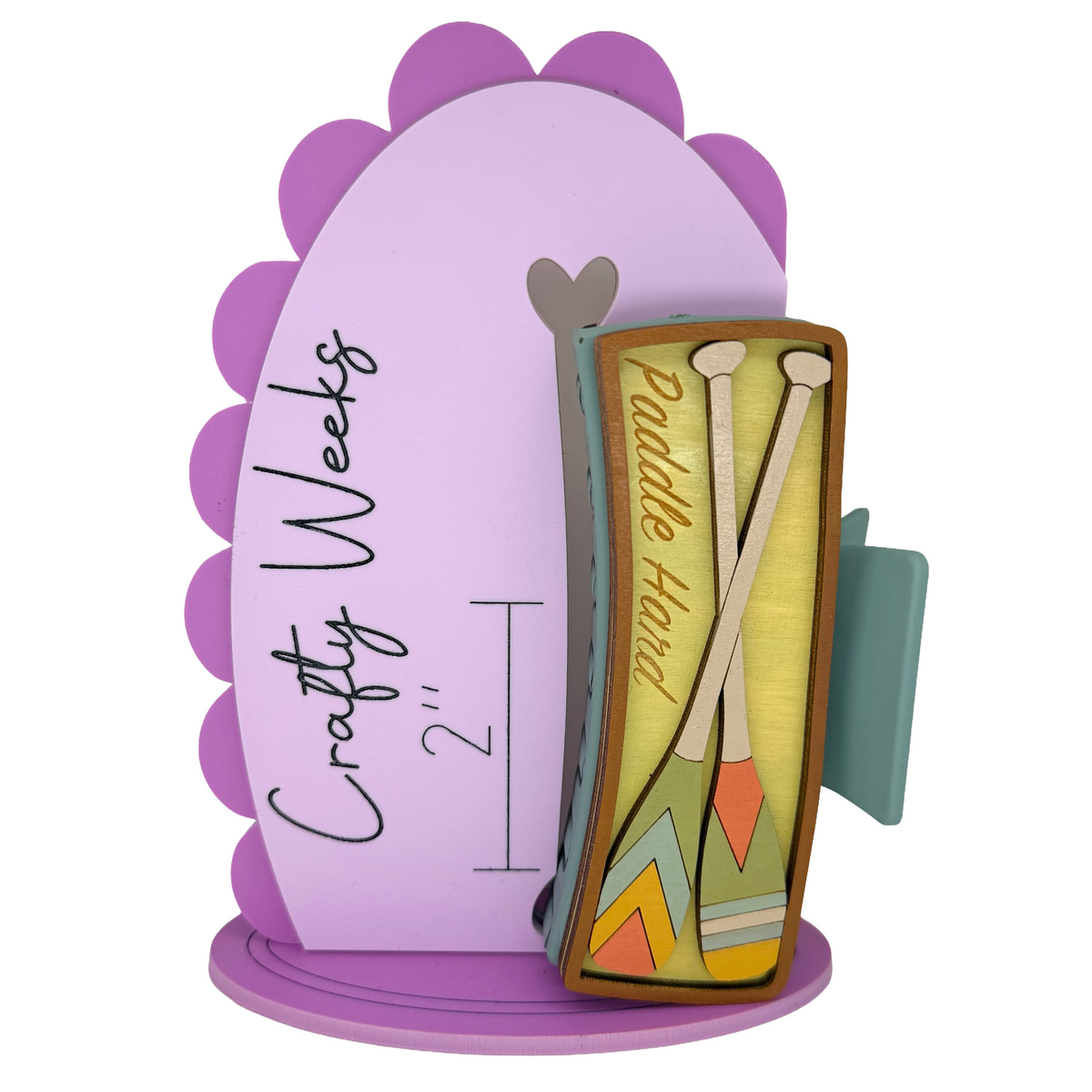 Paddle Hard 4” Handpainted Hair Clip