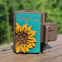 Teal Sunflower Hairclip 2"
