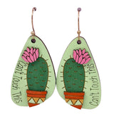 Cactus Flower Dangle Earrings