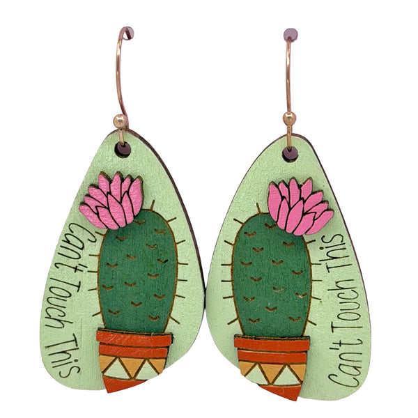 Cactus Flower Dangle Earrings