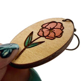 Orange Wildflower Dangle Earrings