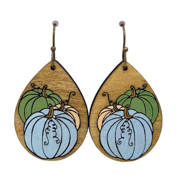 Fall Pumpkin Trio Dangle Earrings