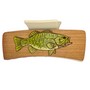 Smallmouth Bass Hairclips 4" Light Green Cream Clip