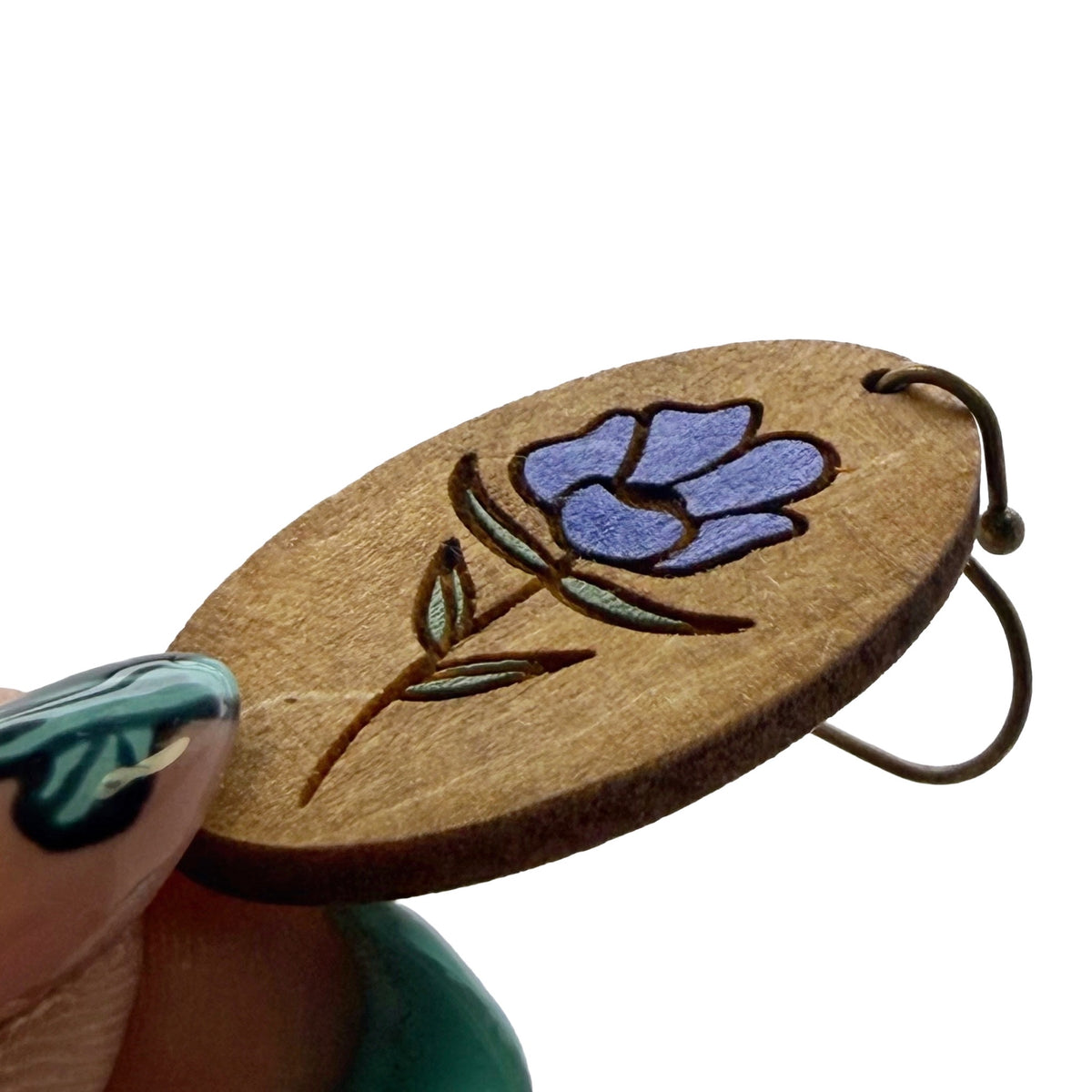 Purple Wildflower Dangle Earrings