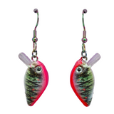 Hot Pink Fishing Lure Earrings