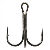 Fishing hook with three sharp points on a white background