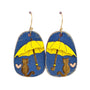 Rainy Day Cat Dangle Earrings