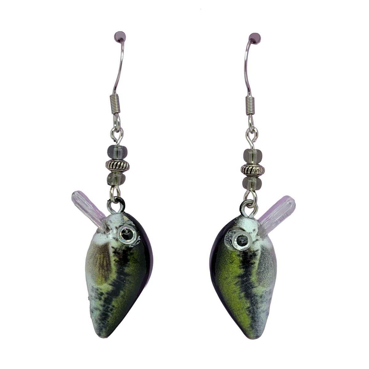 Largemouth Bass Beaded Earrings