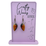 Yellow with Red Scale Fishing Lure Earrings