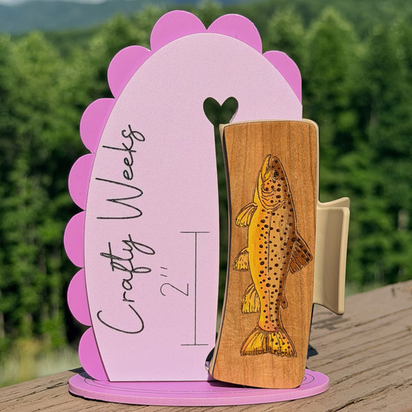 Brown Trout Hand-painted Hair Clip