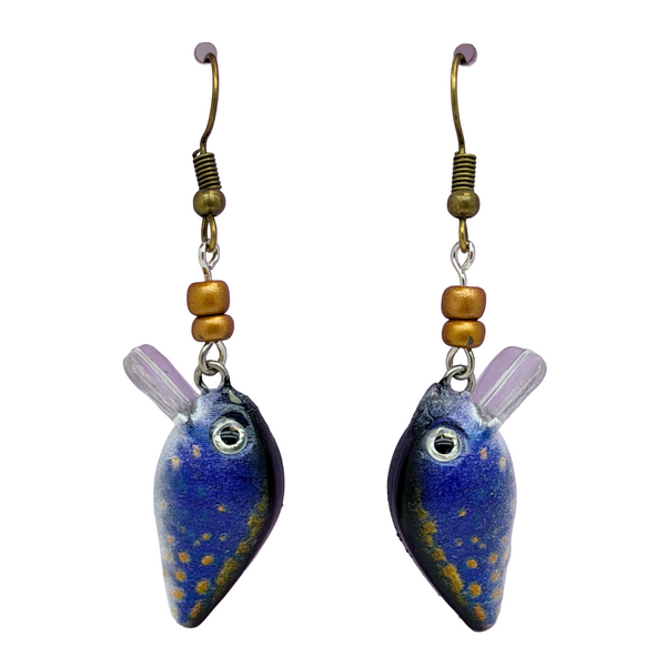 Blue Panfish Earrings