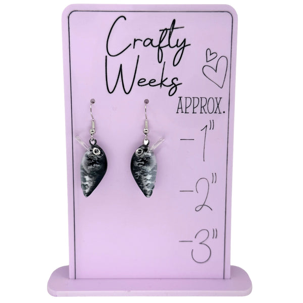 Black Crappie Fishing Lure Earrings