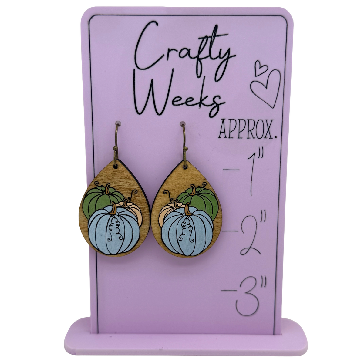 Fall Pumpkin Trio Dangle Earrings