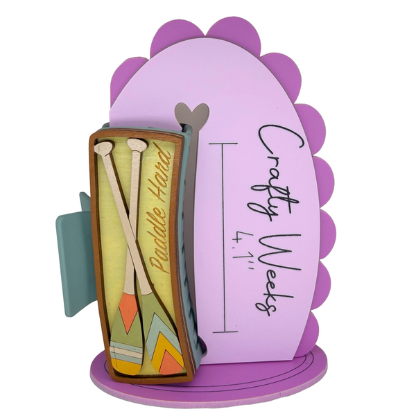 Paddle Hard 4” Handpainted Hair Clip