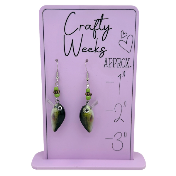 Largemouth Bass Beaded Lure Earrings