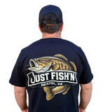 Just Fish'n Bass Logo Tee Black Heather