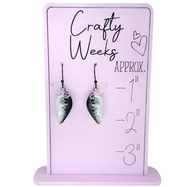 Black Crappie Lure Earrings