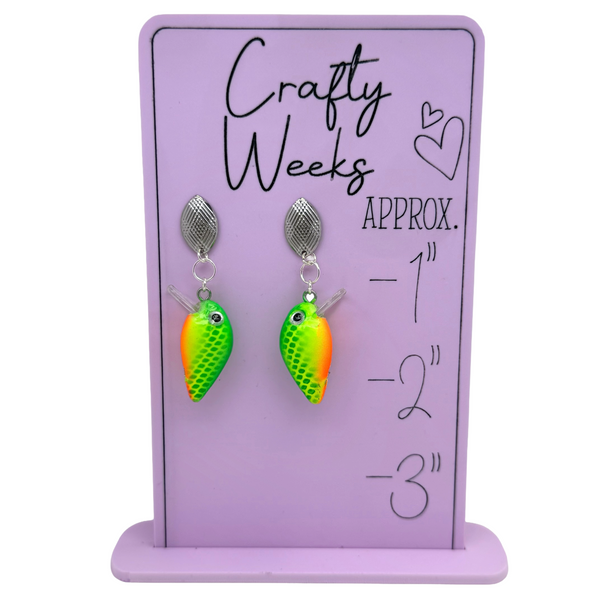 Fire tiger Crankbait Stud Earrings