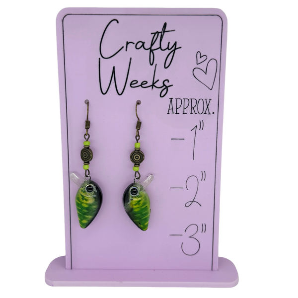 Perch Beaded Lure Earrings