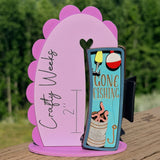 Gone Fishing 4” Handpainted Hair Clip