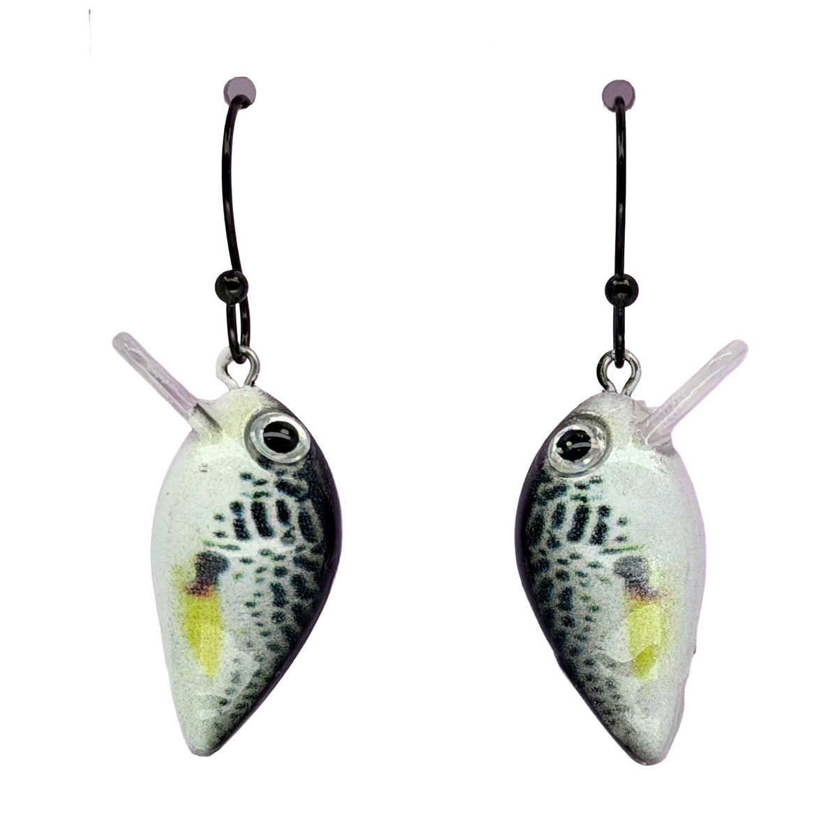 Black and Yellow Crappie Lure Earrings