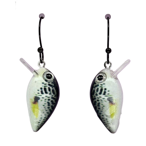 Black and Yellow Crappie Lure Earrings
