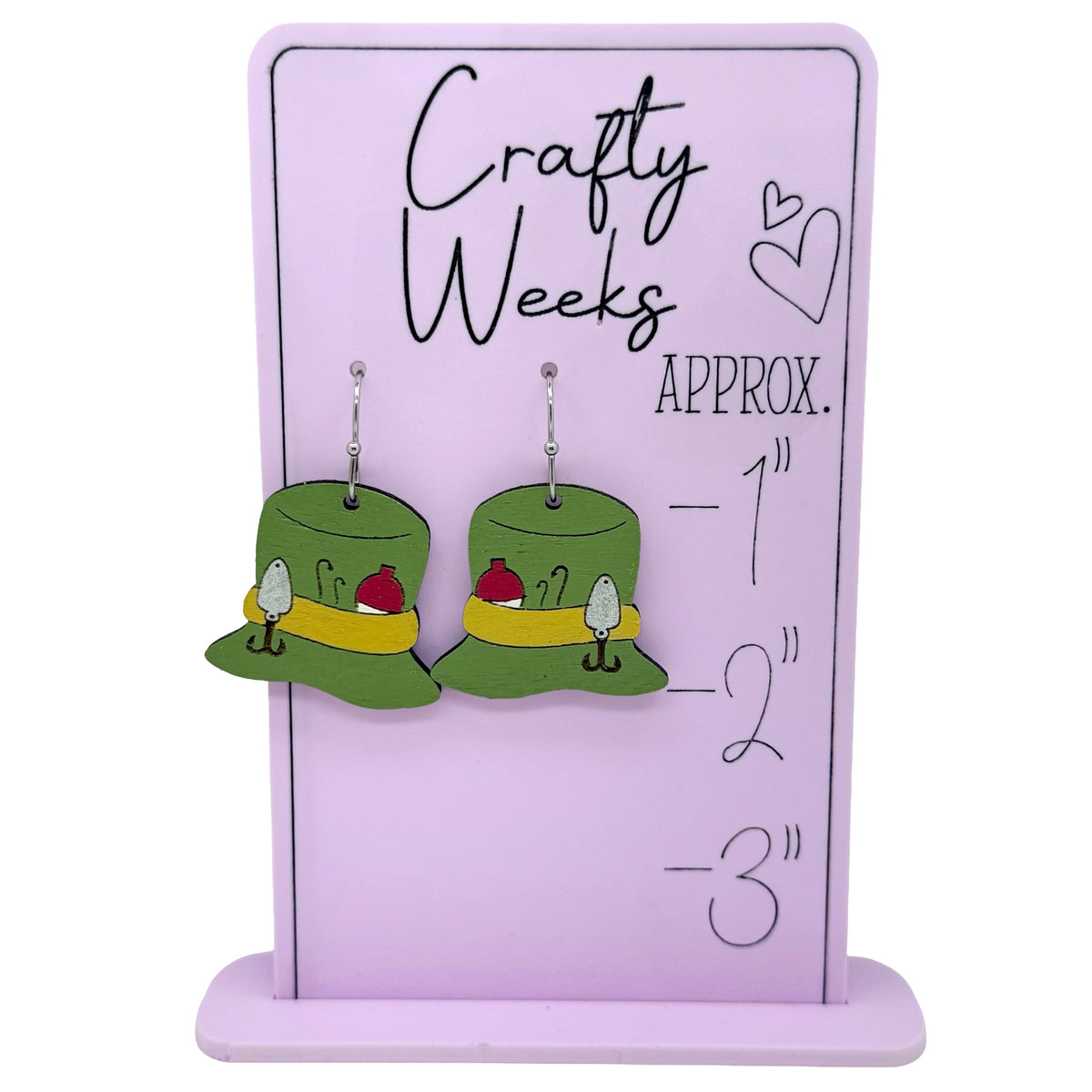 Fishing Floppy Hat Dangle Earrings