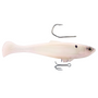 Fishing lure with treble hooks on a white background