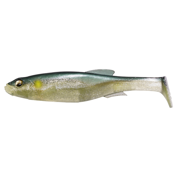 Fishing lure resembling a fish on a white background