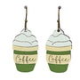 Foam Coffee Cup Dangle Earrings