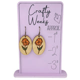 Orange Wildflower Dangle Earrings