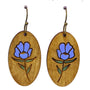 Purple Wildflower Dangle Earrings