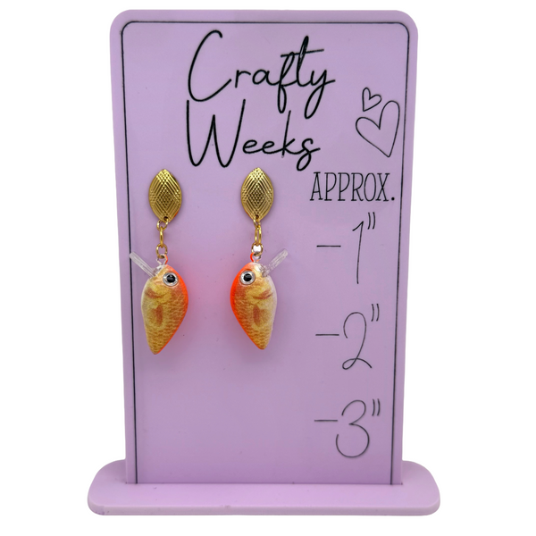 Goldfish Gold Stud Earrings
