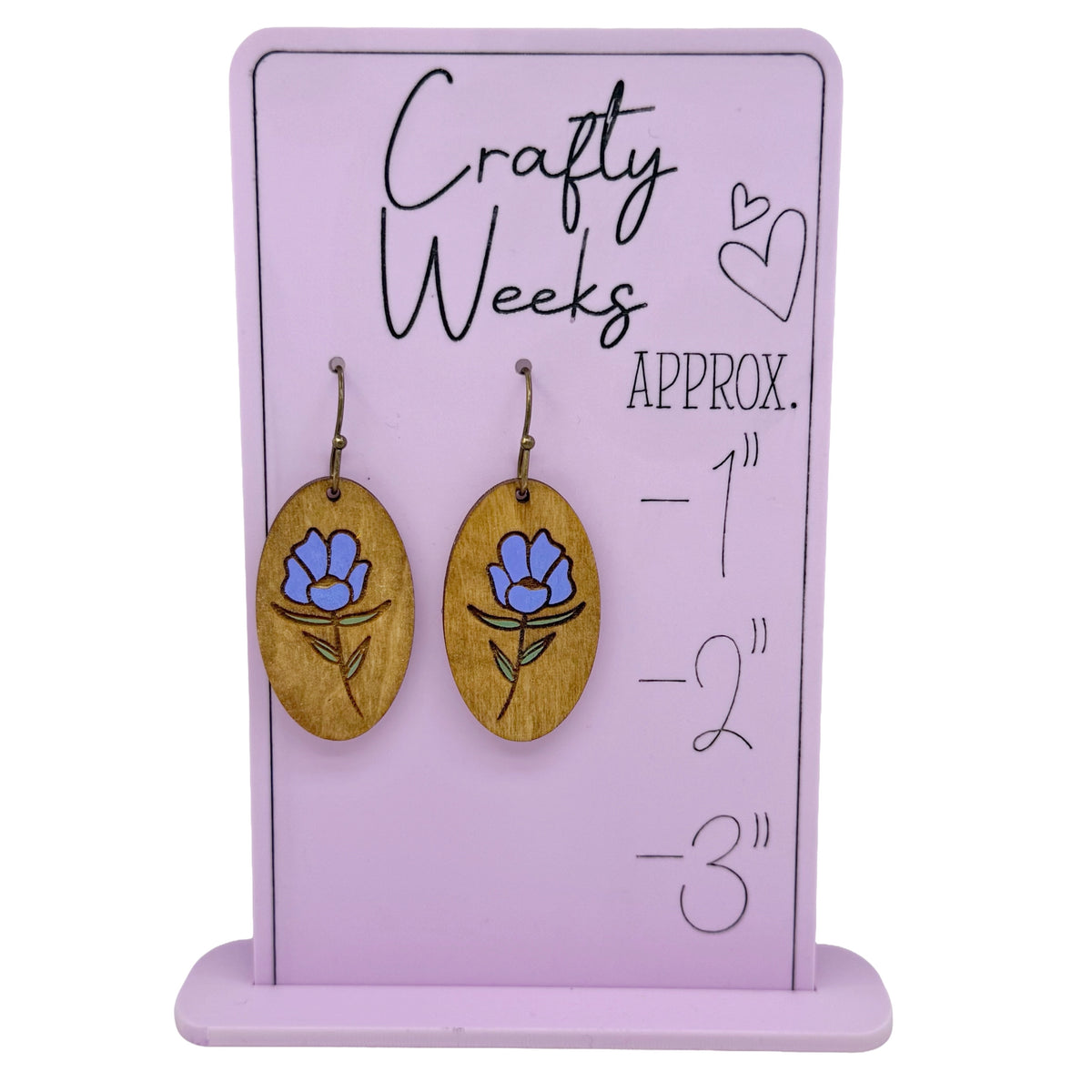 Purple Wildflower Dangle Earrings