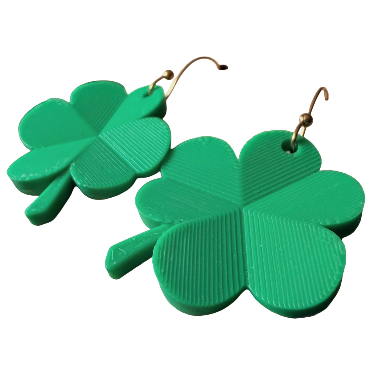 Shamrock Dangle Earrings 3d Shamrock