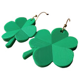 Shamrock Dangle Earrings 3d Shamrock