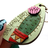 Cactus Flower Dangle Earrings
