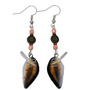 Fishing Lure Dangle Earrings Bass Peach