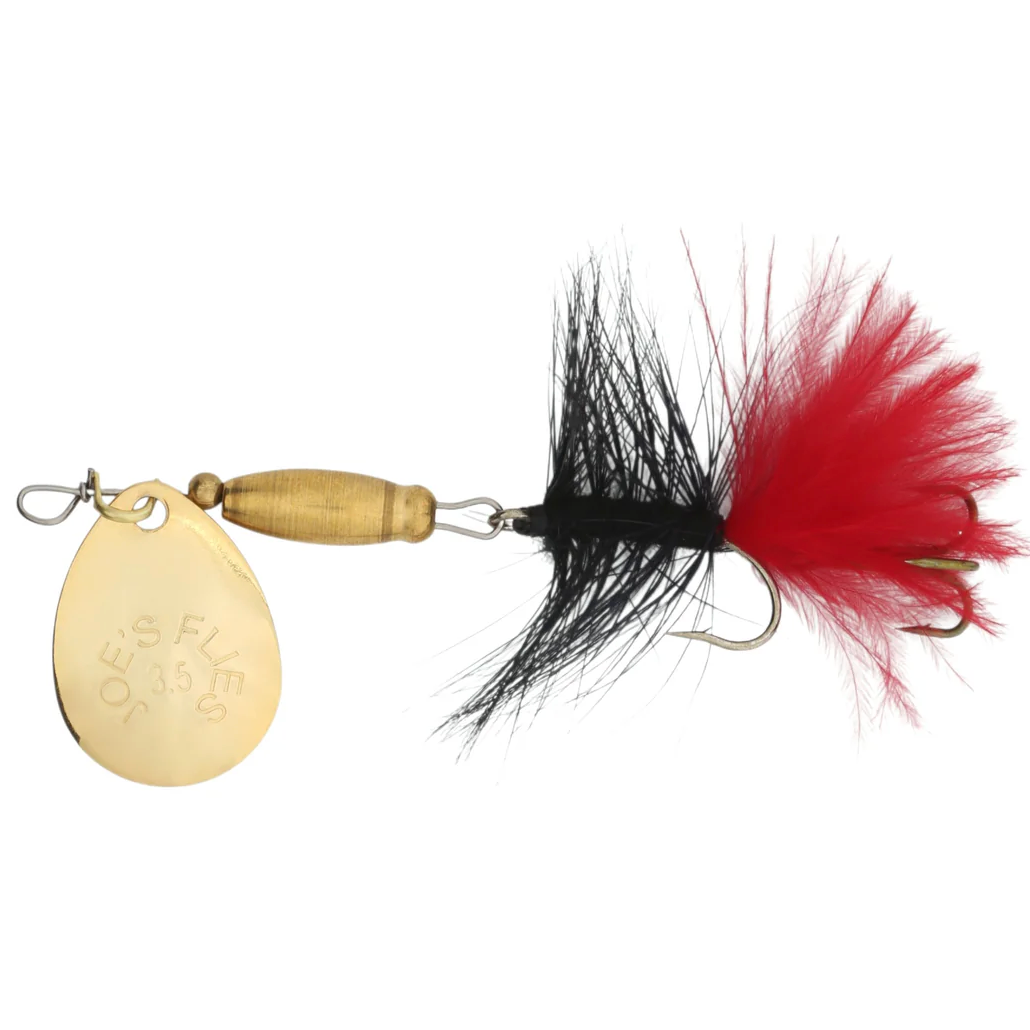 Joes Super Striker Elite In-Line Spinner Fly 1 Black Wooly Worm