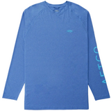 AFTCO Samurai Long Sleeve Performance Shirt Brilliant Blue Heather