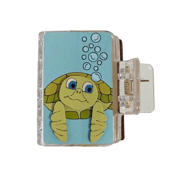 Sea Turtle 2” Hand painted Hair Clip
