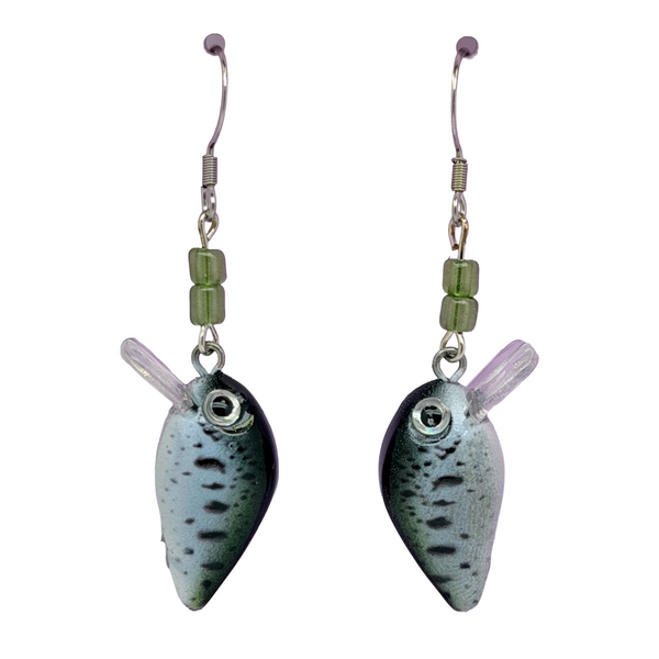 Crappie Beaded Crankbait Earrings
