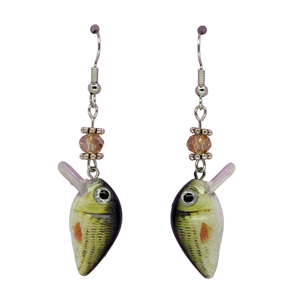 Largemouth Bass Beaded Lure Earrings