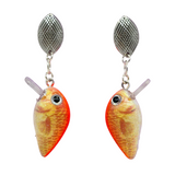 Goldfish Silver Stud Earrings