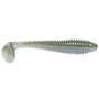 Fishing lure with a ribbed body on a white background